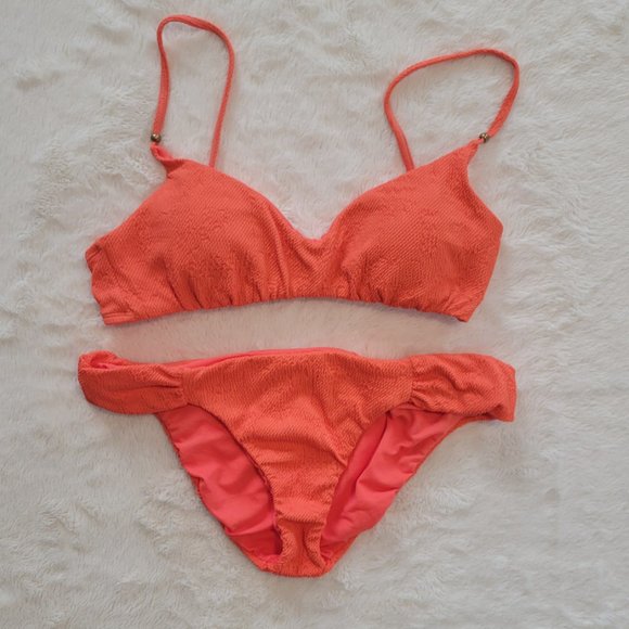 NWOT-LUCKY BRAND WOMENS BIKINI IN CORAL COLOR - Picture 3 of 5